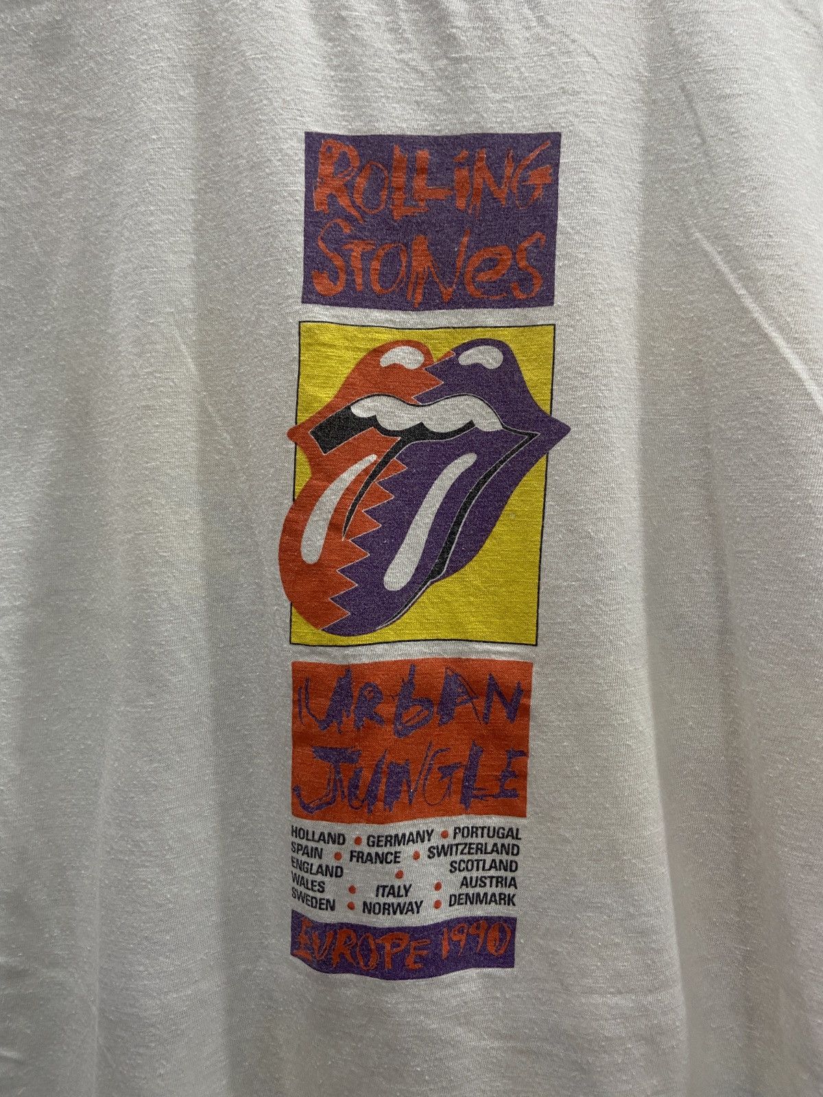 Band Tees Vintage 90s Rolling Stones Urban Jungle Rock Tour T-Shirt Size US XL / EU 56 / 4 - 10 Thumbnail
