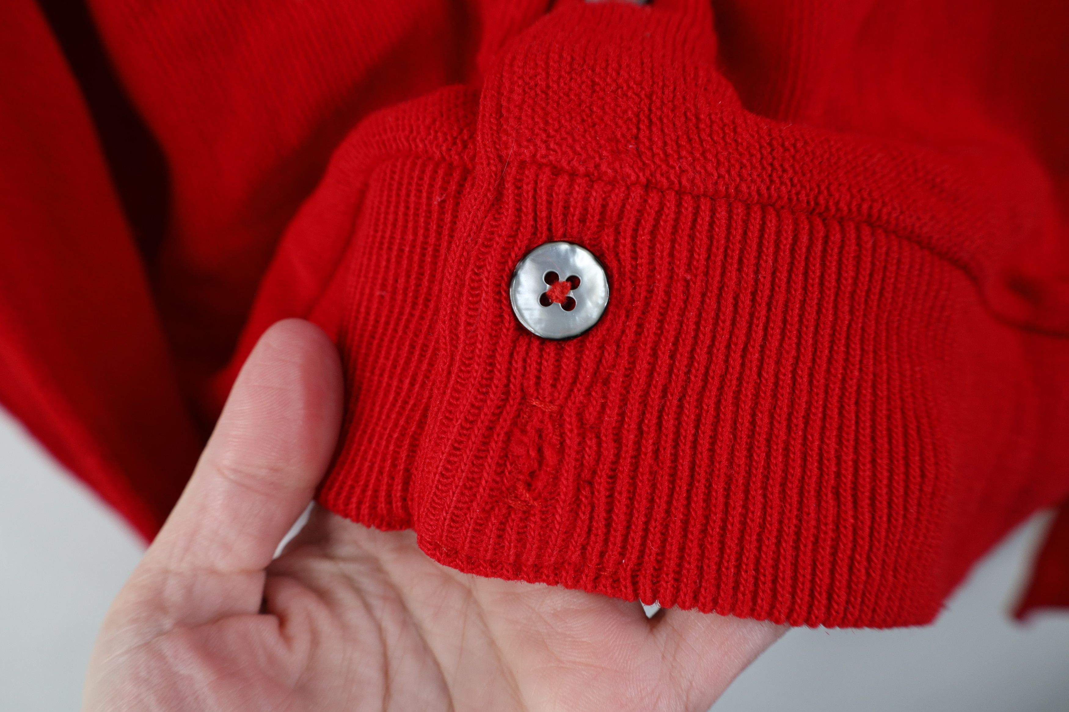Vintage Vintage 70s Streetwear Knit Cardigan Sweater Red Acrylic USA Size US M / EU 48-50 / 2 - 4 Thumbnail
