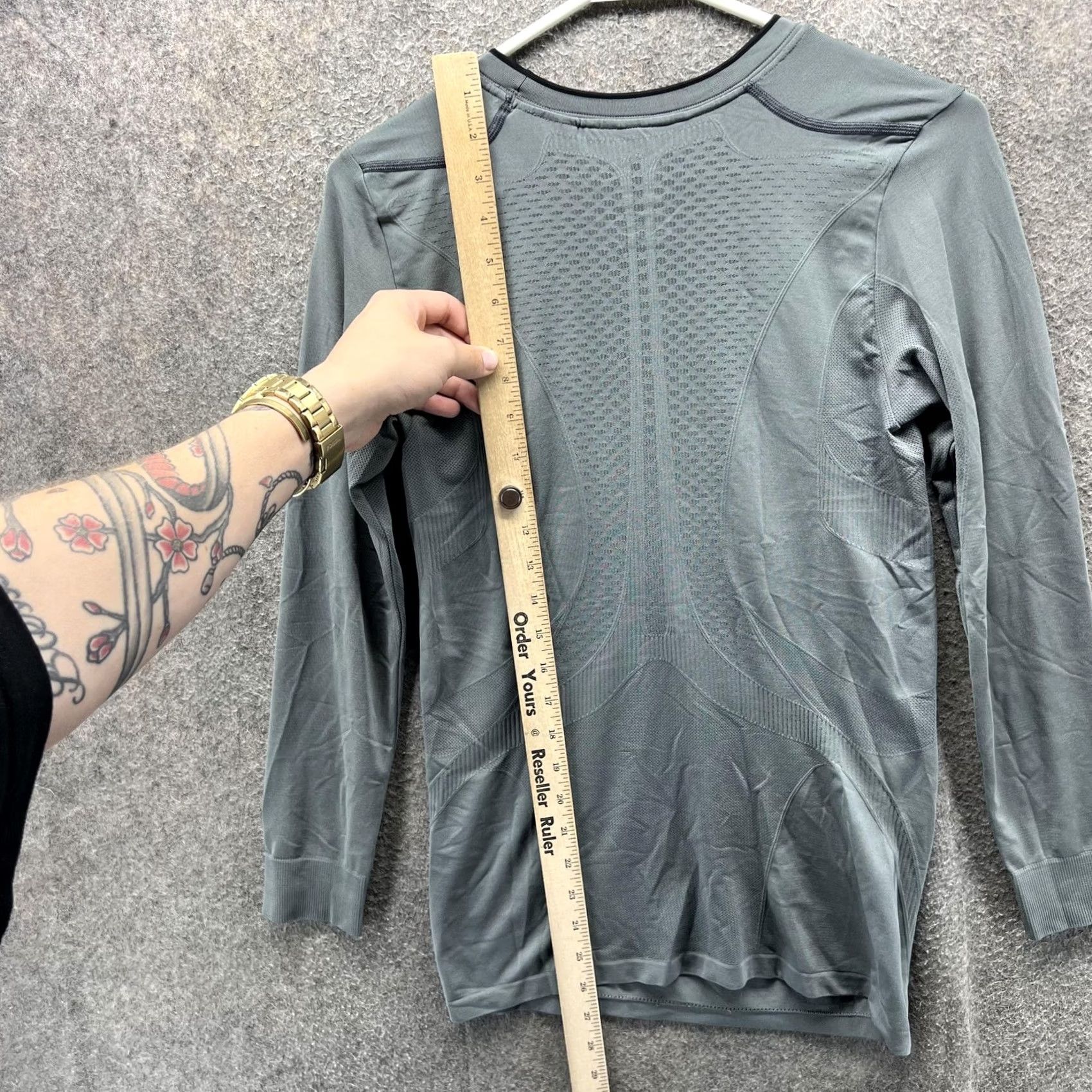 Nike Nike Pro Shirt Womens L Gray Long Sleeve Athletic Top Size L / US 10 / IT 46 - 5 Thumbnail