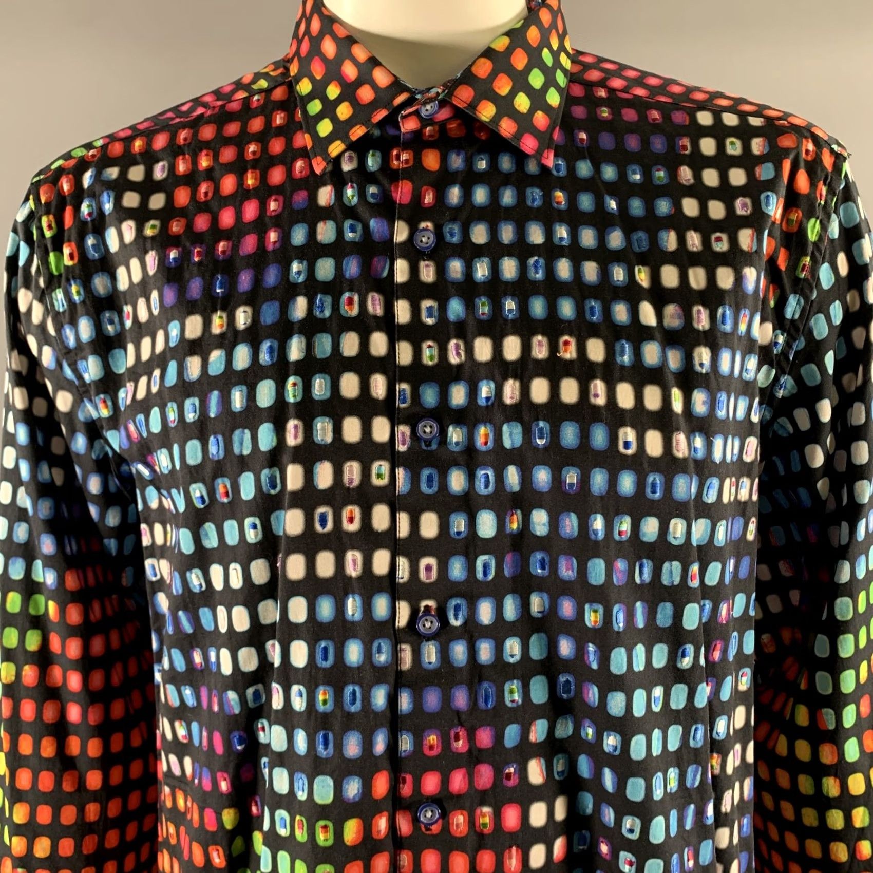 Robert Graham ROBERT GRAHAM Size XXL Black Polka Dot Cotton Long Sleeve Shirt Size US XXL / EU 58 / 5 - 2 Thumbnail