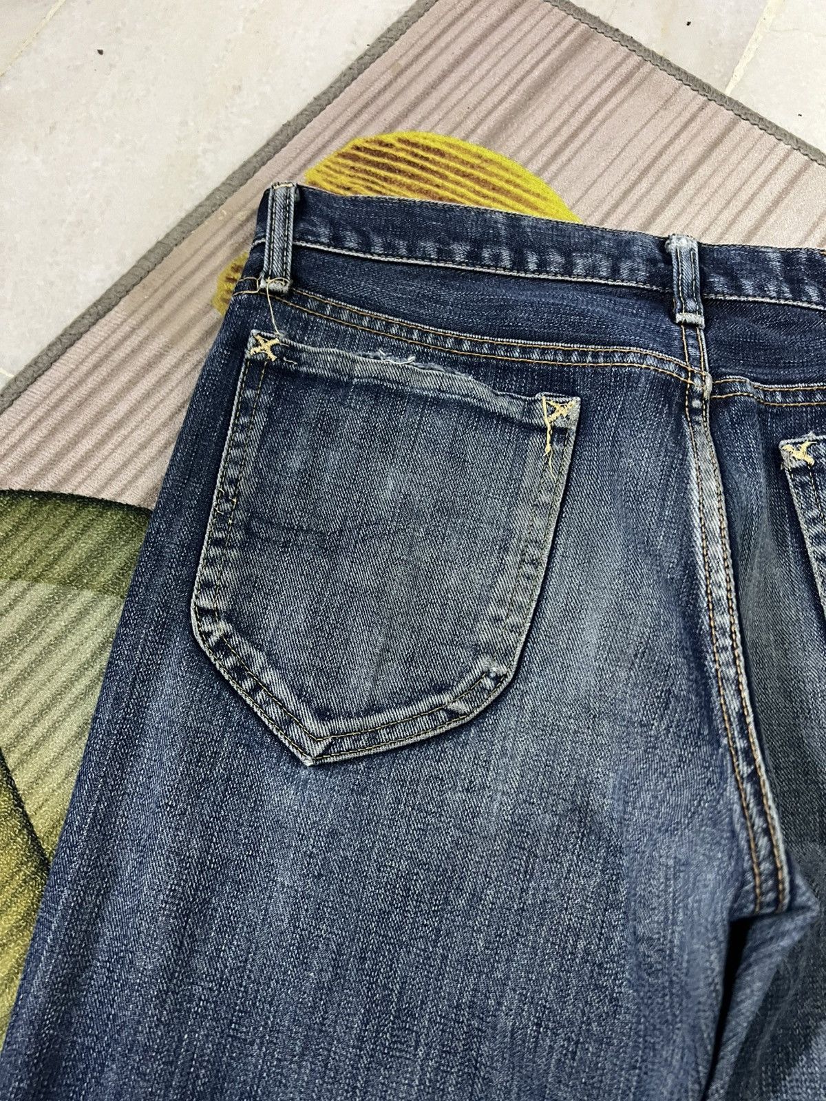 Japanese Brand 💥Flare💥Vintage Lee Riders Distress Jean Size US 30 / EU 46 - 19 Thumbnail