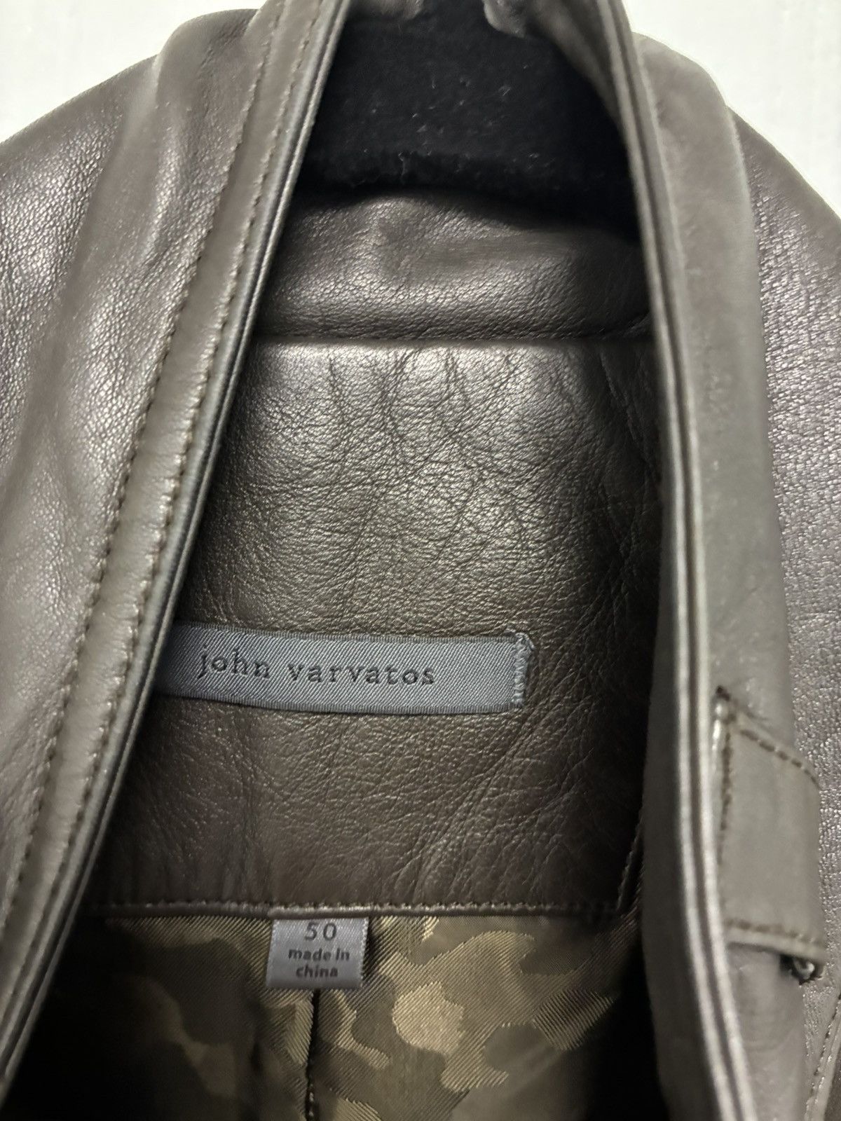 John Varvatos Snap Front Leather Jacket EU 50 USA 40 Size US M / EU 48-50 / 2 - 8 Thumbnail