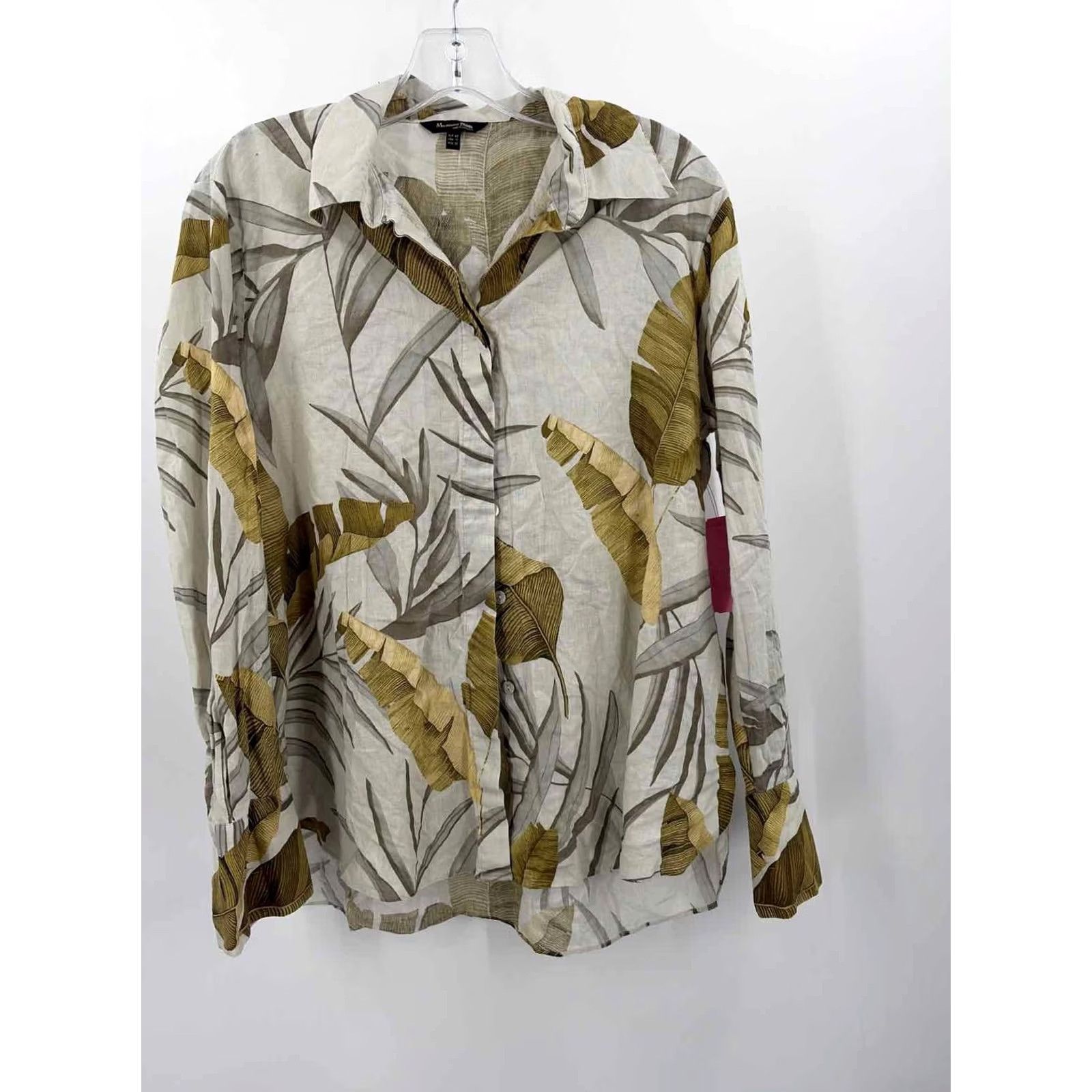 Massimo Dutti Massimo Dutti Button Down Ivory Size 10 Regular Pre-Owned Shirt Size L / US 10 / IT 46 - 2 Thumbnail