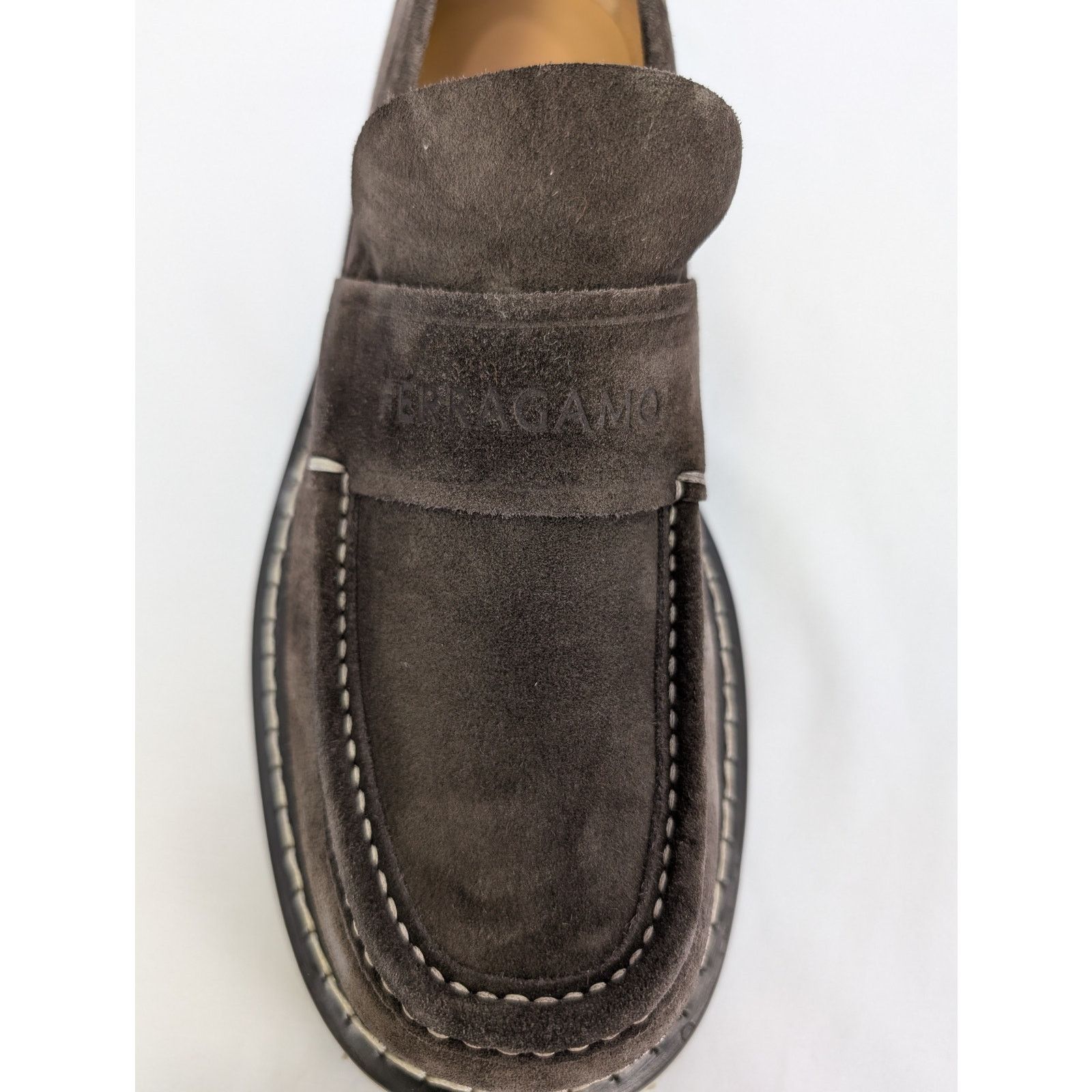 Salvatore Ferragamo o1rshd1 New Biscot Calf Suede Boots in Brown Size US 9 / EU 42 - 15 Thumbnail
