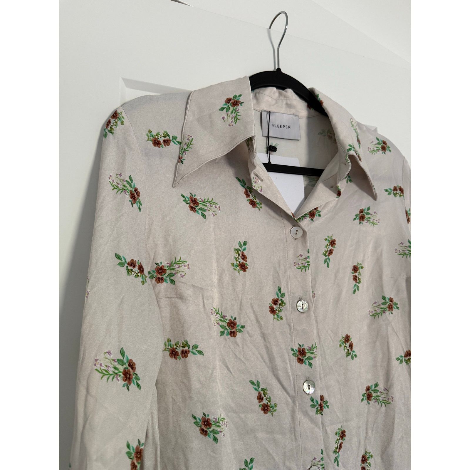 Sleeper $226 New Sleeper Beige Blossom Shirt - Small Size S / US 4 / IT 40 - 2 Thumbnail