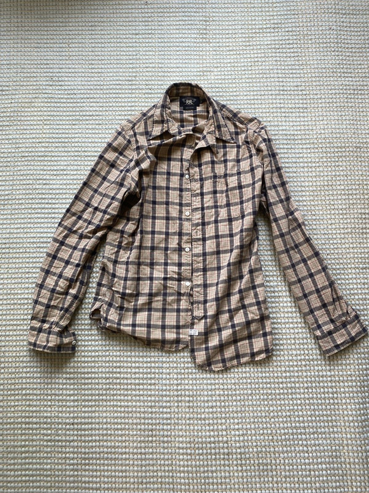 image of A P C x Rrl Ralph Lauren 2X Flannel Shirts Rrl And Carhart in Plaid, Men's (Size Small)