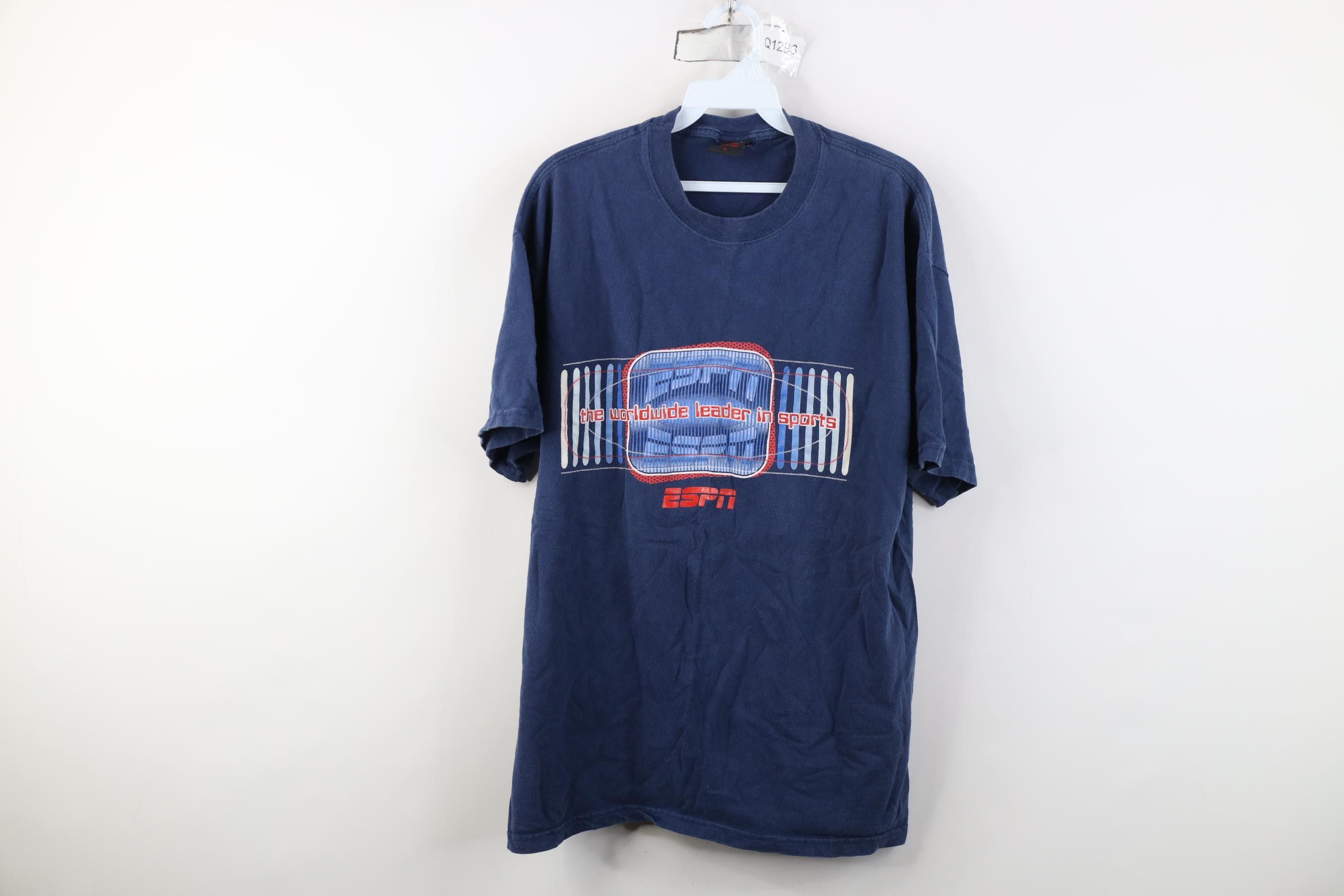 Vintage Vintage 90s Y2K ESPN Worldwide Leader In Sports T-Shirt Blue Size US L / EU 52-54 / 3 - 1 Thumbnail