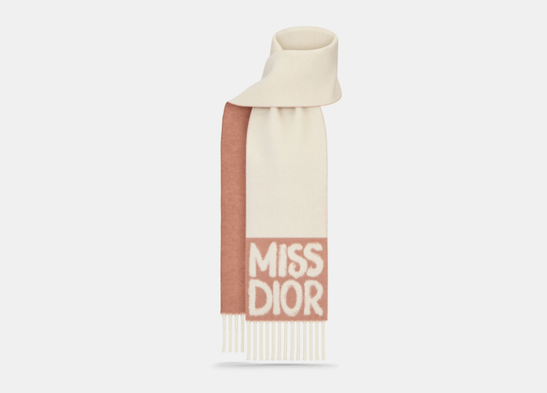 Dior o1w1db11125 51MID2 Size :OS / Graffiti Scarf in Ivory/Pink Size ONE SIZE - 2 Thumbnail