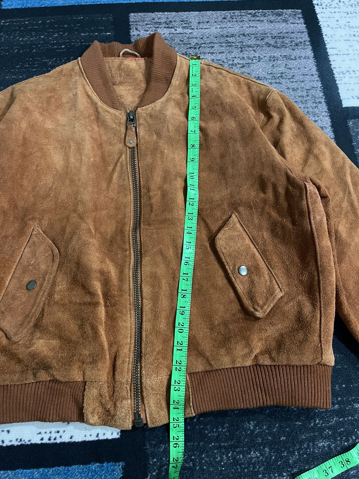 Vintage Vintage Unknown Destination Cow Leather Bomber Jacket Size US XL / EU 56 / 4 - 21 Thumbnail