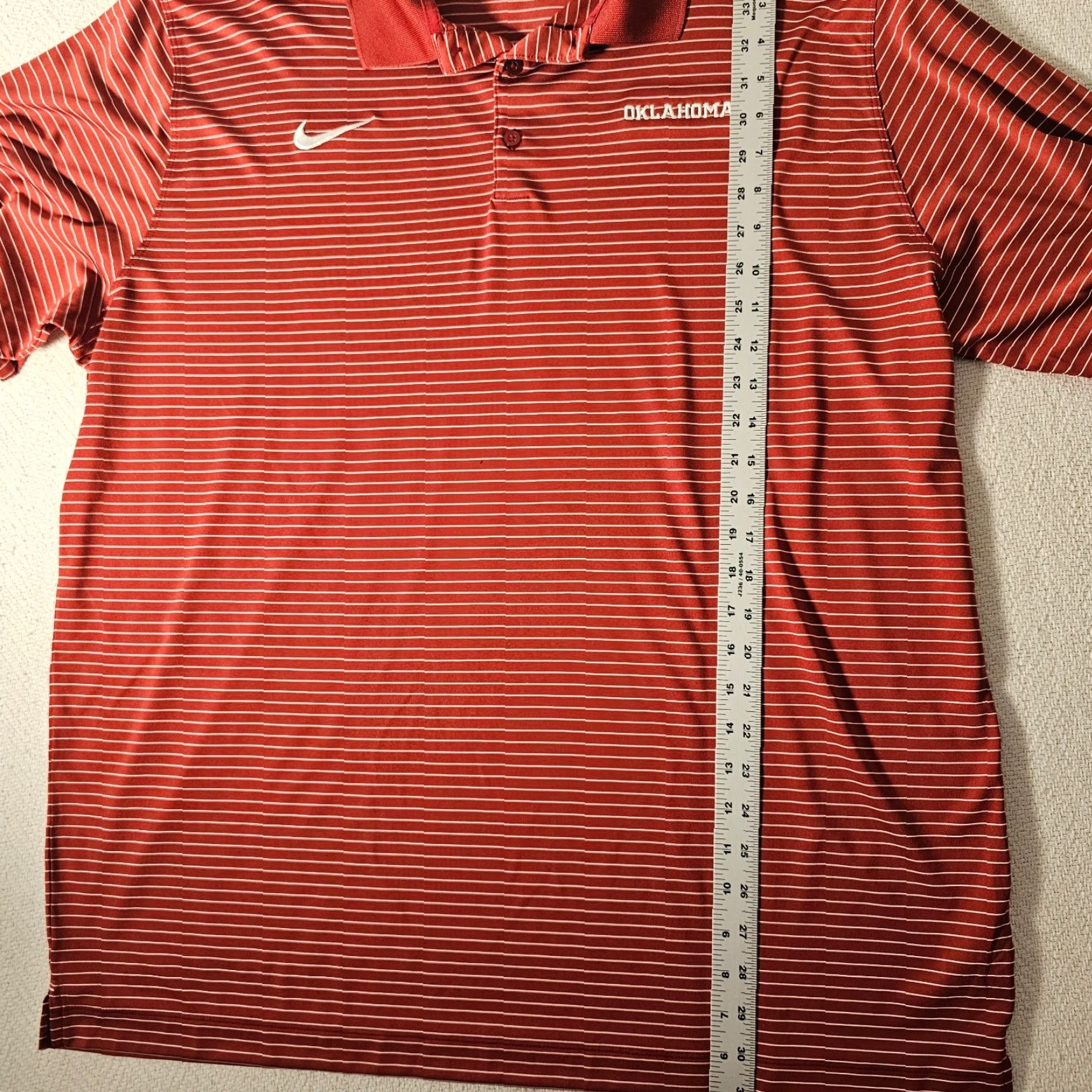 Nike Nike Polo Shirt Mens 2XL Red Stripe Lightweight Dri-Fit Golf Casual Oklahoma Size US XXL / EU 58 / 5 - 3 Thumbnail