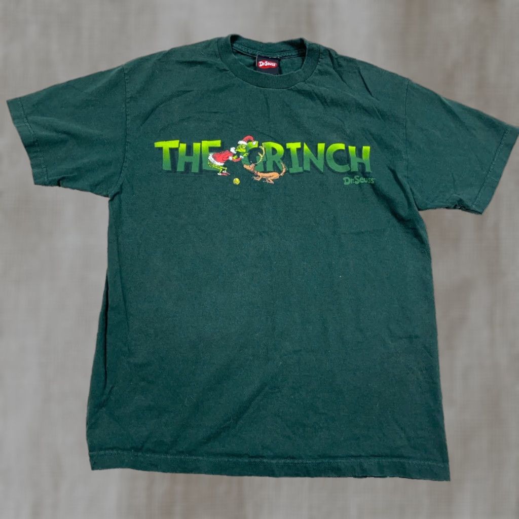 Spell VINTAGE Dr. Seuss The Grinch Shirt Men Adult Large Green 90s Y2K Mens T-Shirt Crew Neck Short Sleeve Jersey Cotton Size US L / EU 52-54 / 3 - 1 Thumbnail