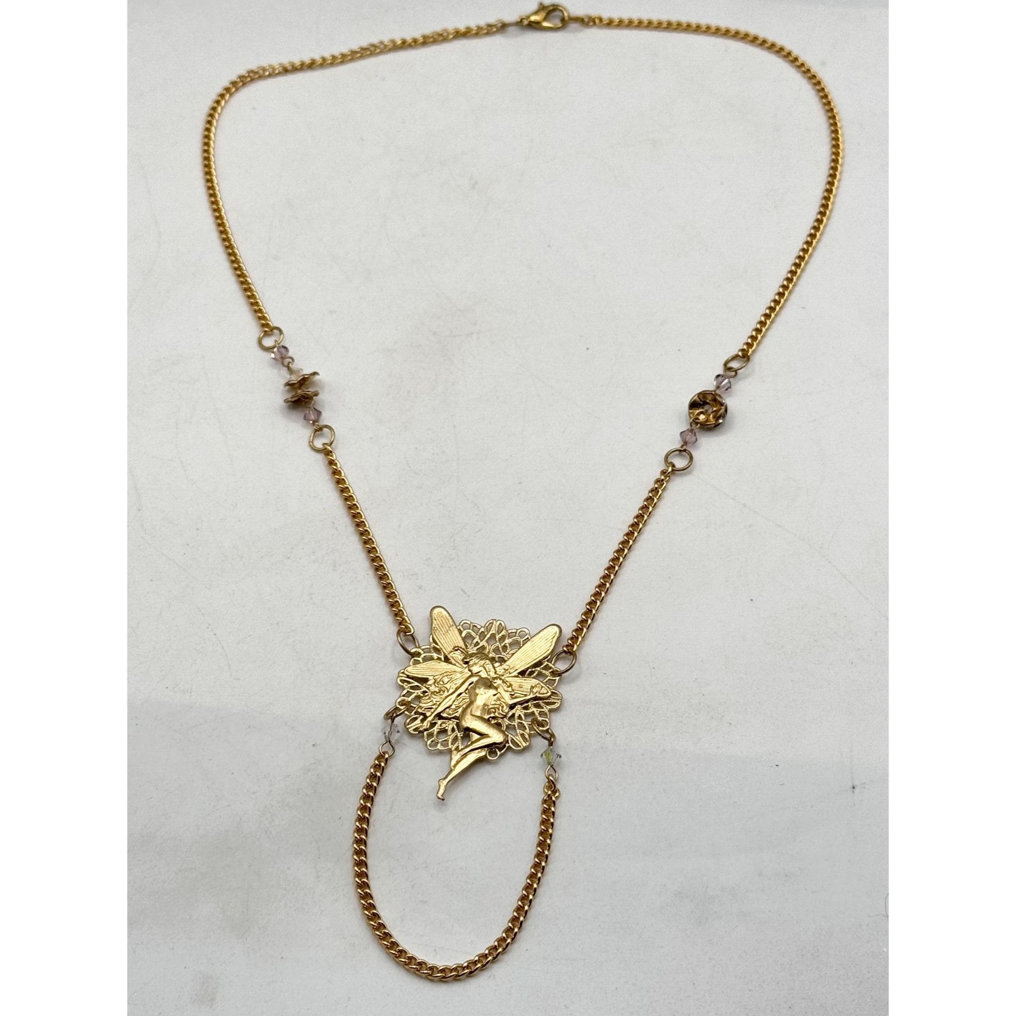 Vintage Vintage crystal fairy chain necklace Size ONE SIZE - 3 Thumbnail