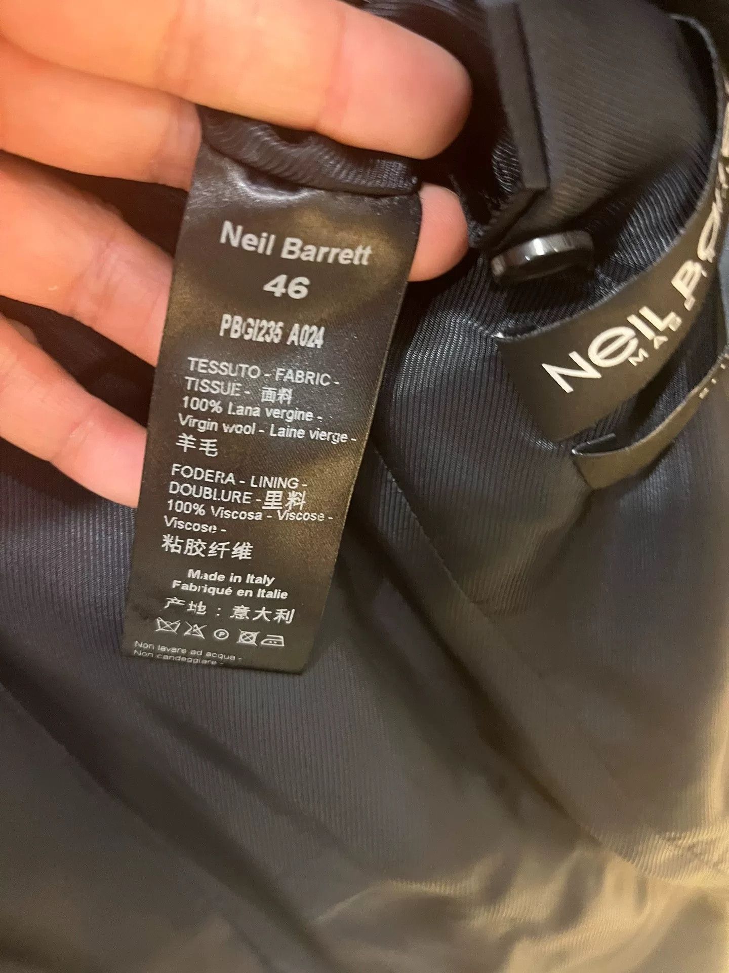 Neil Barrett Neil Barrett Classic Black Camo Blazer 46 Size US S / EU 44-46 / 1 - 7 Thumbnail