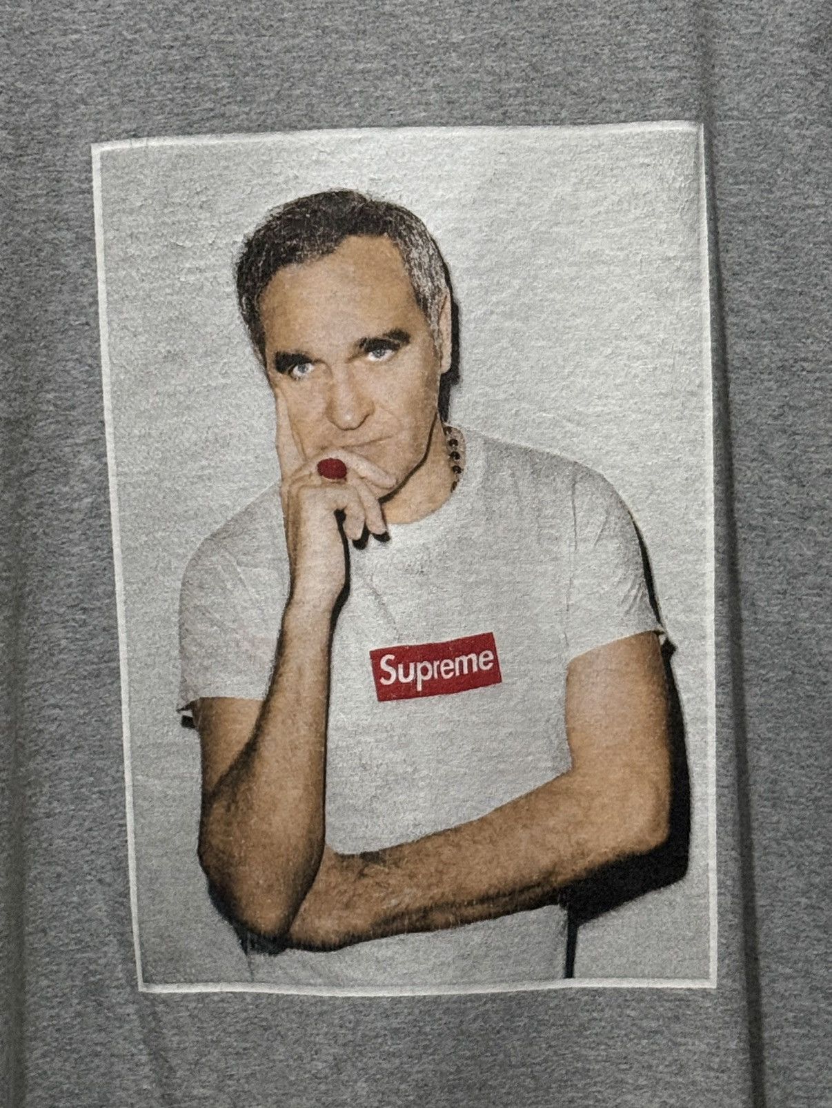 Supreme Supreme x Morissey Photo Tee Grey Size US M / EU 48-50 / 2 - 2 Thumbnail