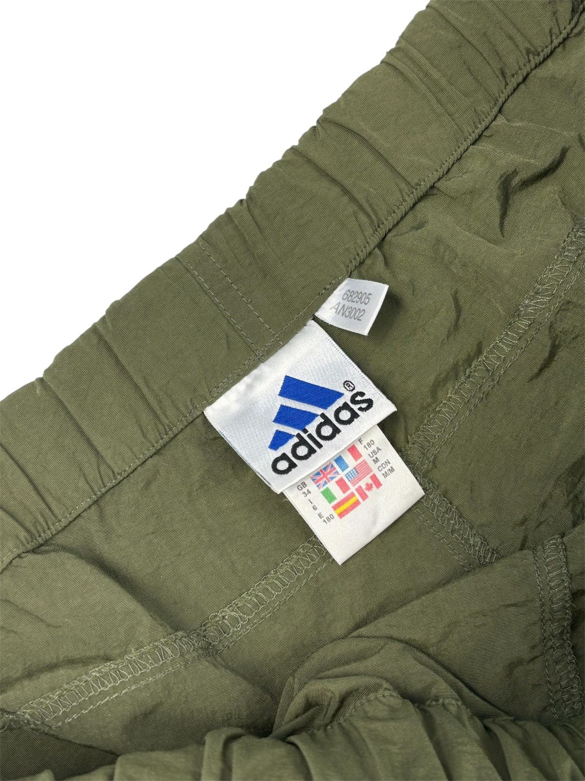 Adidas × Vintage ADIDAS 2000 Y2K KHAKI BELTED NYLON TRACK PANTS SIZE M Size US 28 / EU 44 - 7 Thumbnail
