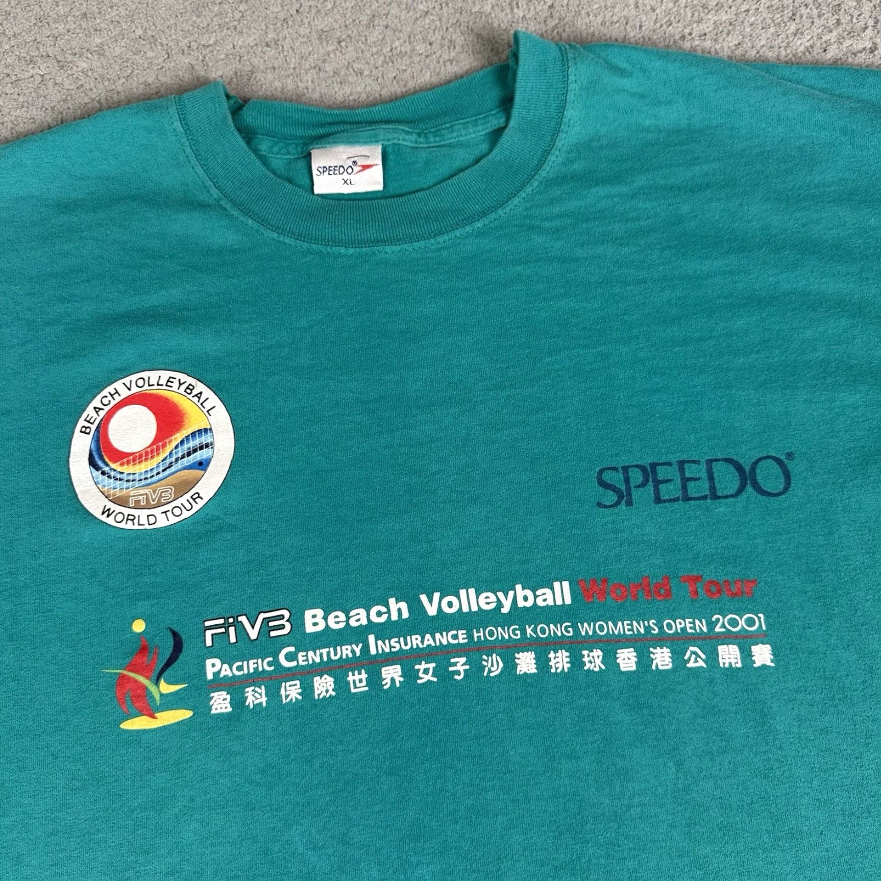Speedo VINTAGE Speedo Shirt Adult XL Green Womens 90s Beach Sports Open Distressed Size XL / US 12-14 / IT 48-50 - 2 Thumbnail