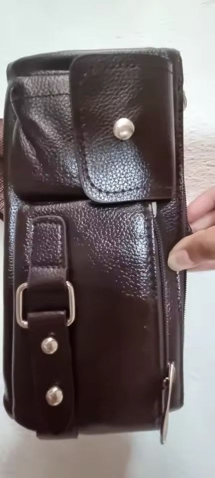 Japanese Brand × Vintage Multi Pocket Fanny Pack PU Leather Waist Bag Size ONE SIZE - 9 Thumbnail