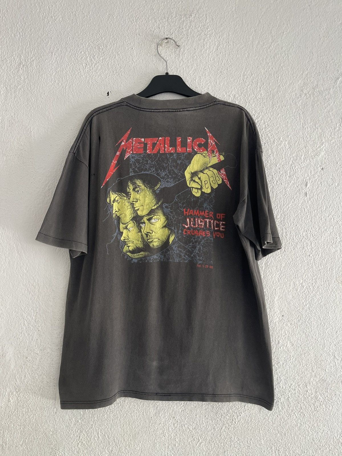 Band Tees Faded Vintage Metallica And Justice for All Brockum Holes Size US L / EU 52-54 / 3 - 2 Thumbnail