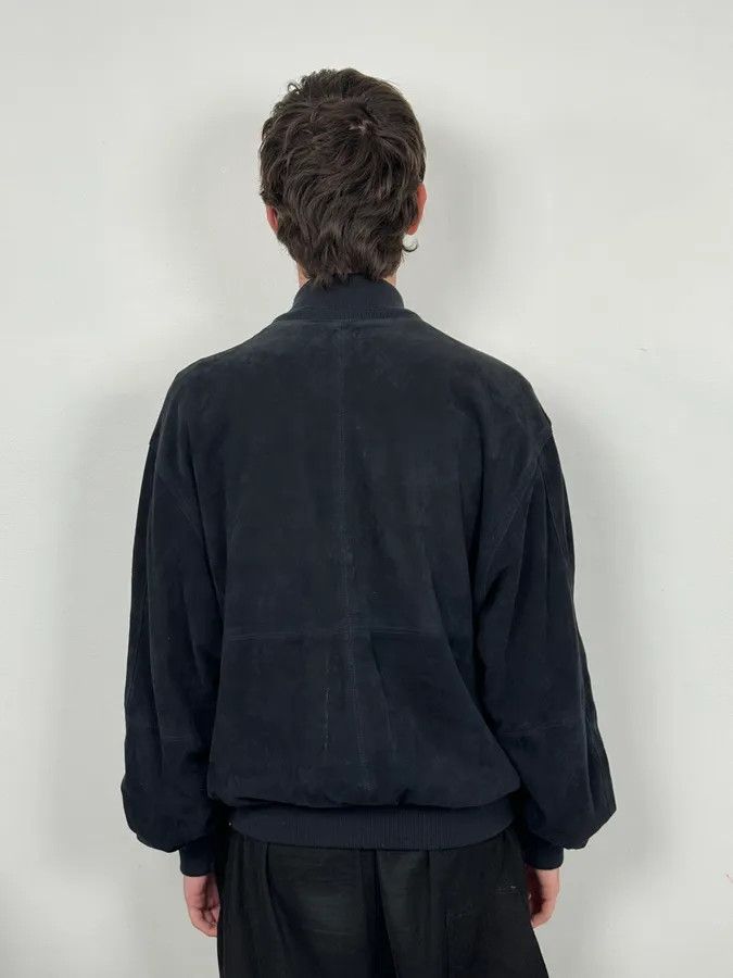 Burberry 2000s Burberry Navy Black Suede Leather Buttoned Classy Jacket Size US M / EU 48-50 / 2 - 3 Thumbnail