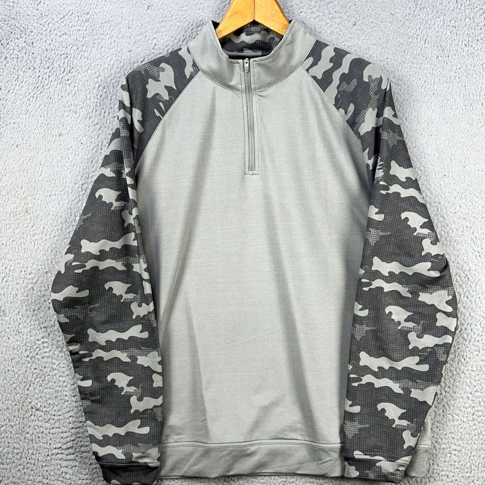 Peter Millar Peter Millar Sweatshirt Pullover Mens XL Gray Camo Long Sleeve 1/4 Zip Logo Size US XL / EU 56 / 4 - 2 Thumbnail