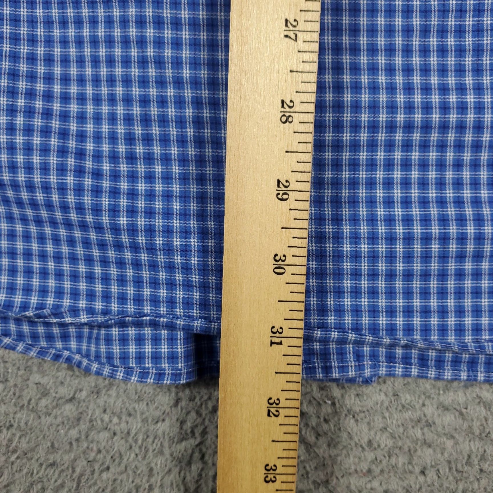 Ralph Lauren Ralph Lauren Blue Plaid Dress Shirt Mens 17.5 Long Sleeve Button-Up Classic Fit Size 46R - 4 Thumbnail