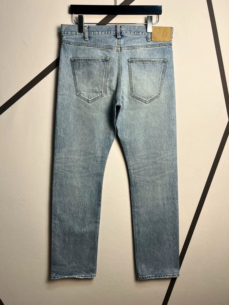 Celine CELINE Ice blue washed straight jeans Size US 31 - 2 Thumbnail