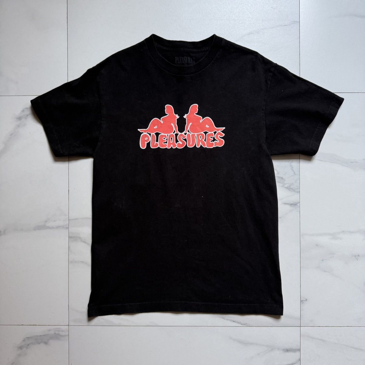 Pleasures Pleasures Thicc Logo SS21 Black T-Shirt Size US M / EU 48-50 / 2 - 2 Thumbnail