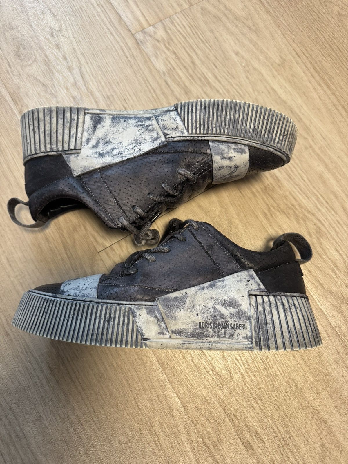 Boris Bidjan Saberi Boris Bidjan Saberi Bamba Low Sneakers – Size 45 Size US 12 / EU 45 - 1 Thumbnail