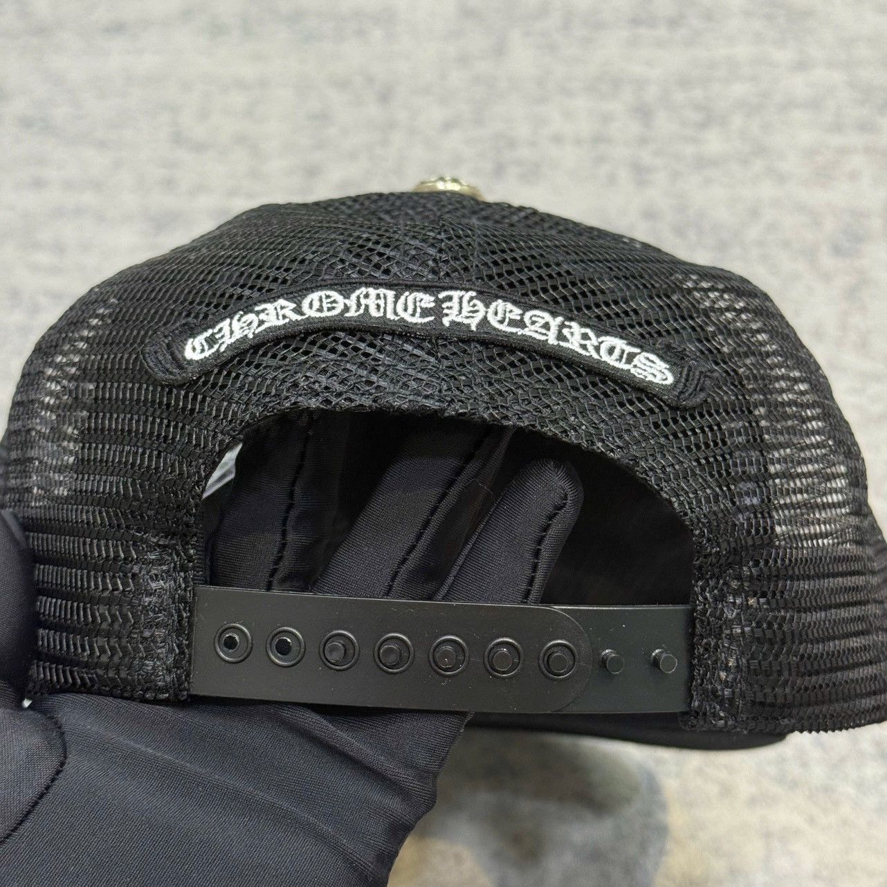 Chrome Hearts Chrome Hearts Cemetery Leather Patch Camo Trucker Hat black Size ONE SIZE - 5 Thumbnail