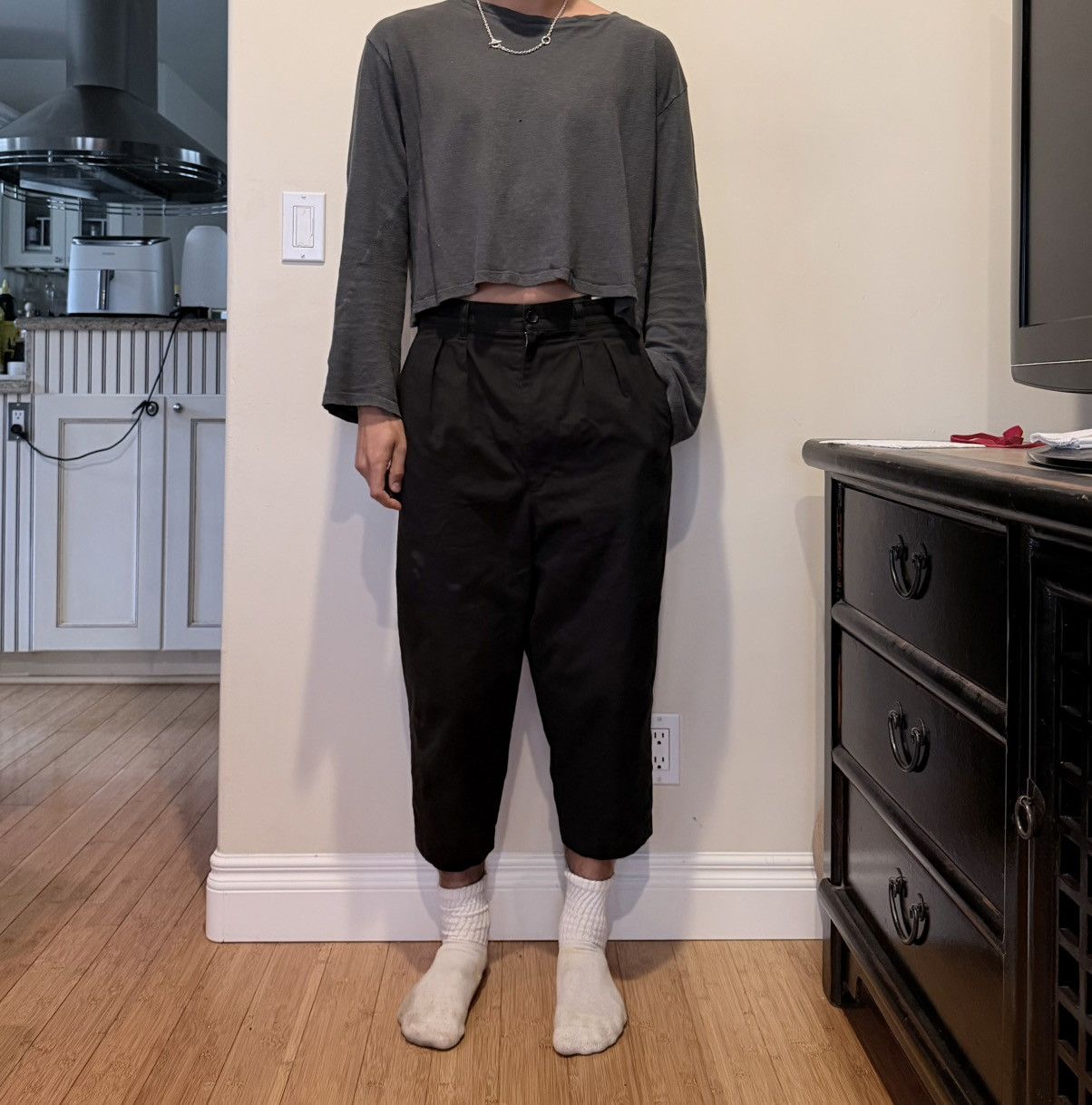 Comme des Garcons Homme COMME DES GARCONS HOMME Drop-Crotch Trousers Size US 30 / EU 46 - 6 Thumbnail