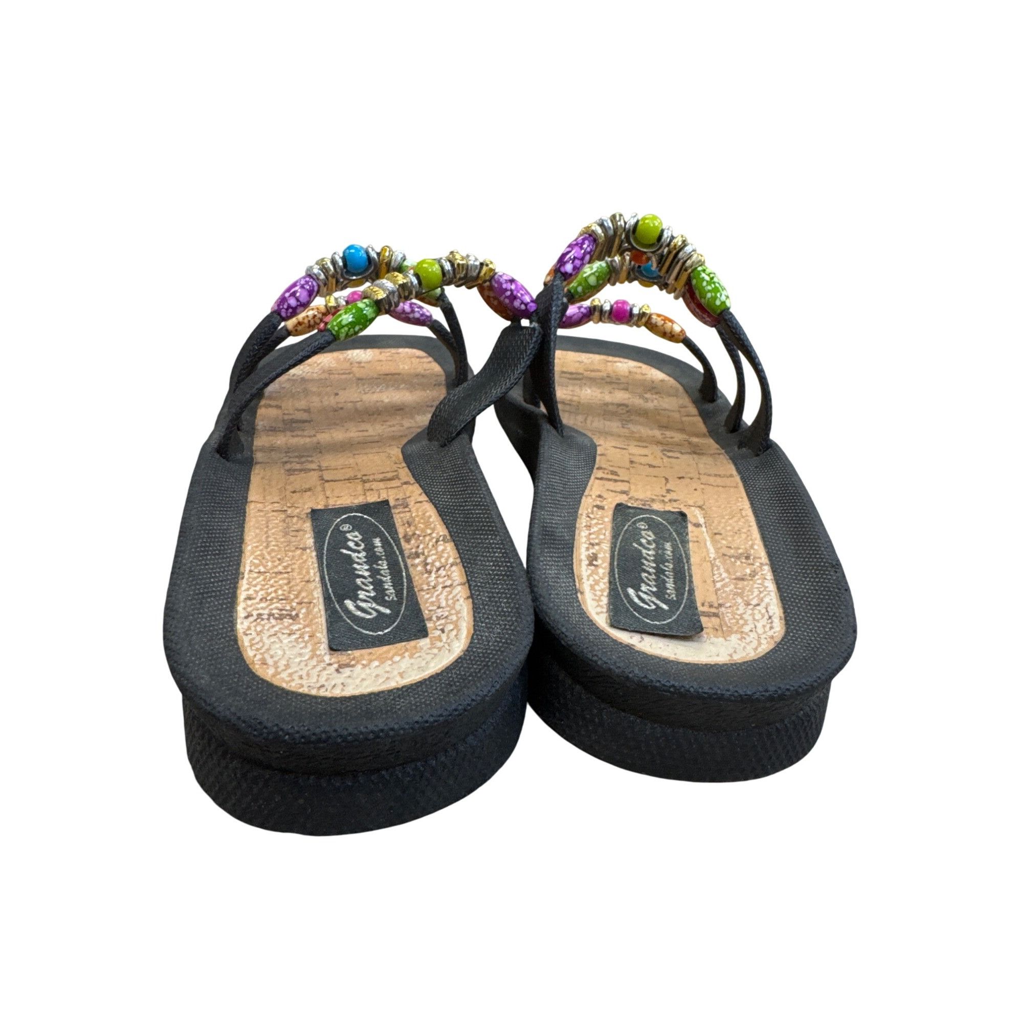Other Grandco Womens Multicolor Beaded Cork Slip-On Sandals Size 8 Size US 8 / IT 38 - 5 Thumbnail