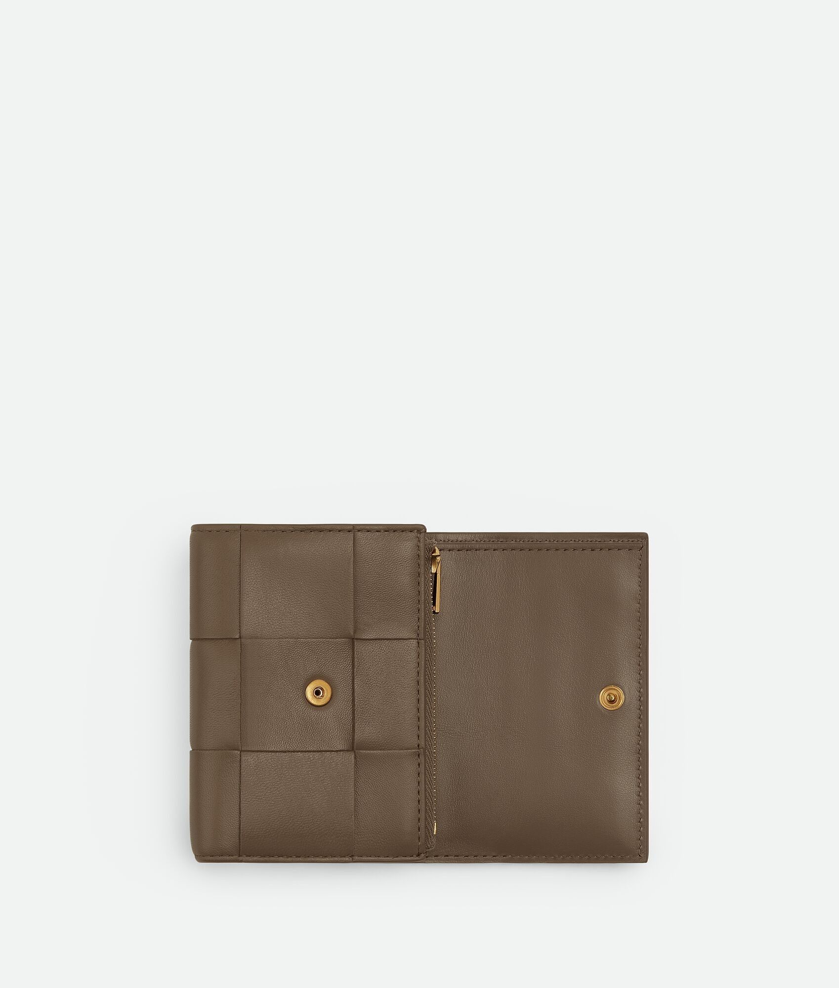 Bottega Veneta o1w1db10325 Size: OS / Cassette Tri-Fold Zip Wallet Brown Size ONE SIZE - 4 Thumbnail