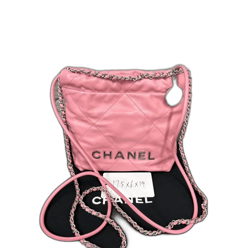 Chanel Pink Bucket Bag With Chain Strap-Yf, Men's