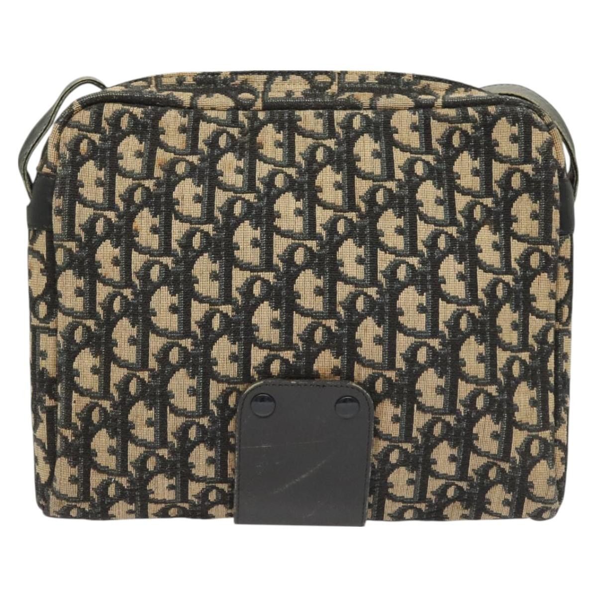 Dior DIOR Trotter Canvas Shoulder Bag Navy Gold Size ONE SIZE - 3 Thumbnail