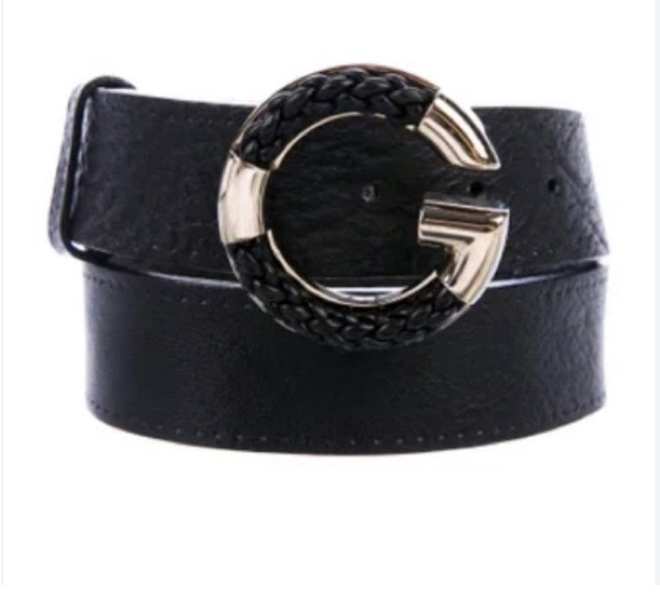 image of Gucci Authentic 'g' Belt With Braided Buckle in Black, Women's