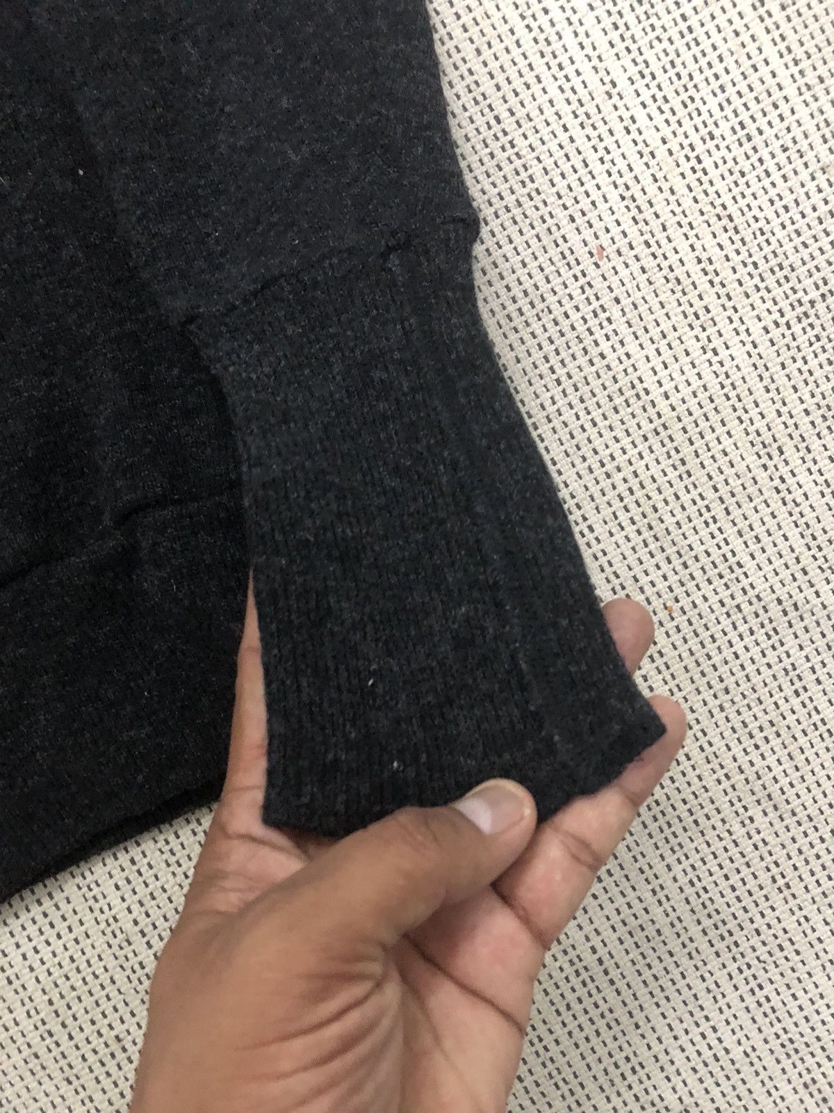 CABANE de ZUCCa × Issey Miyake × Japanese Brand CABANE DE ZUCCA BLACK KNIT SWEATER HOODED Size US M / EU 48-50 / 2 - 5 Thumbnail