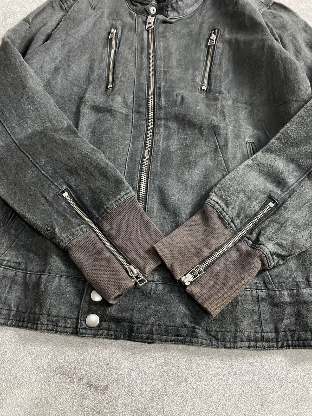 If Six Was Nine 2000s Rick Owens Style Double Zipper Biker jacket Size US M / EU 48-50 / 2 - 5 Thumbnail