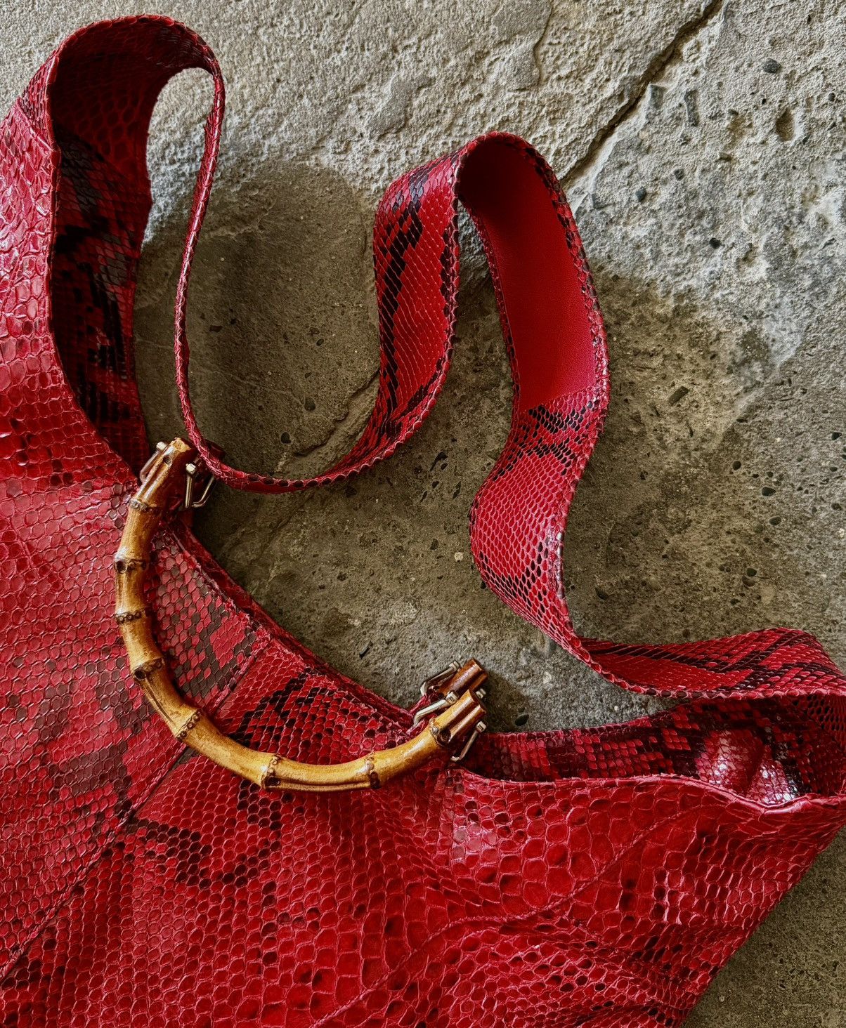 Gucci Gucci - Tom Ford - 1996 Python Bamboo - Cross Body Bag Size ONE SIZE - 16 Thumbnail