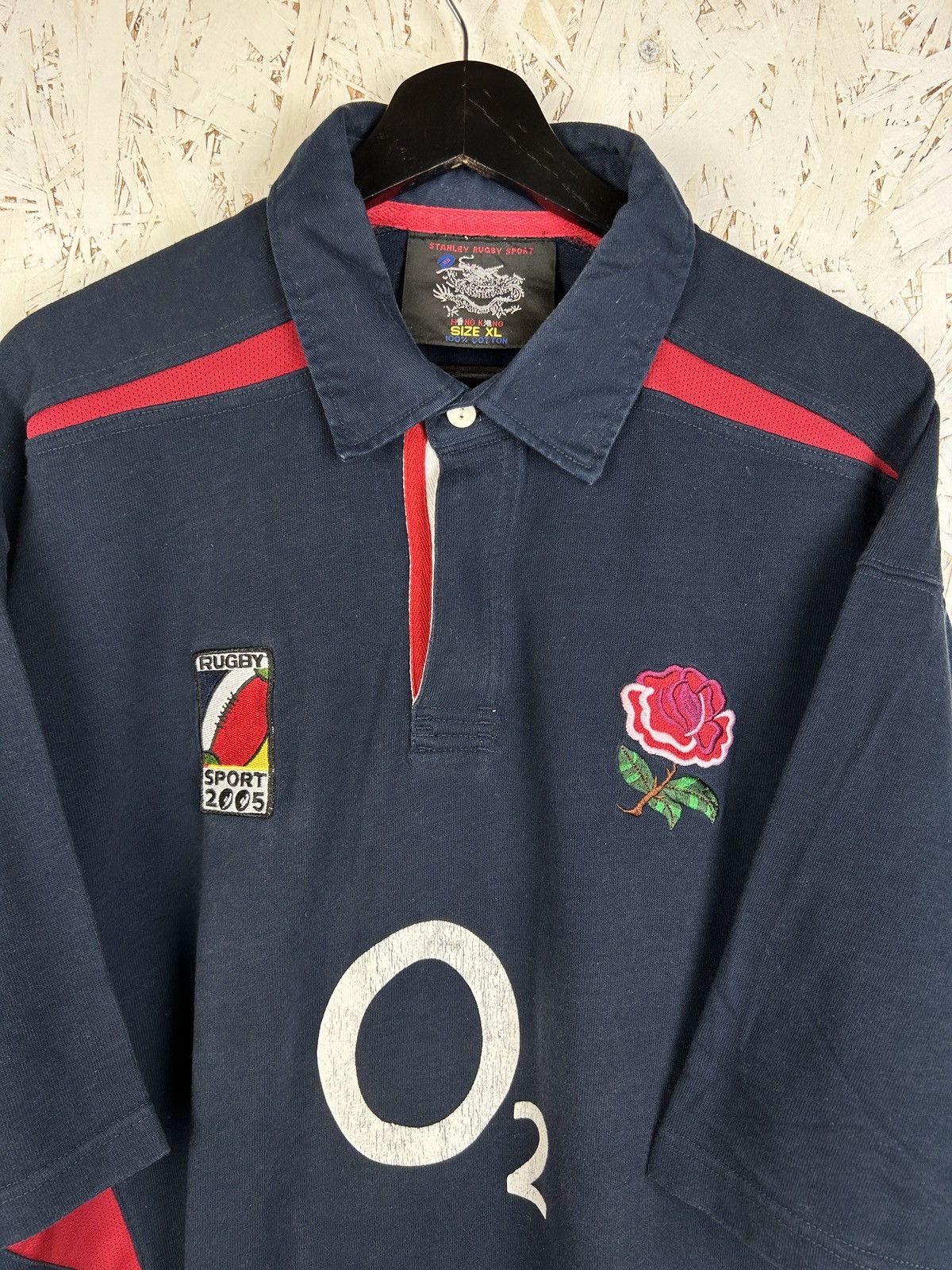 Vintage 00s Stanley Rugby Union England 2005 O2 Jersey Shirt XL Size US XL / EU 56 / 4 - 2 Thumbnail