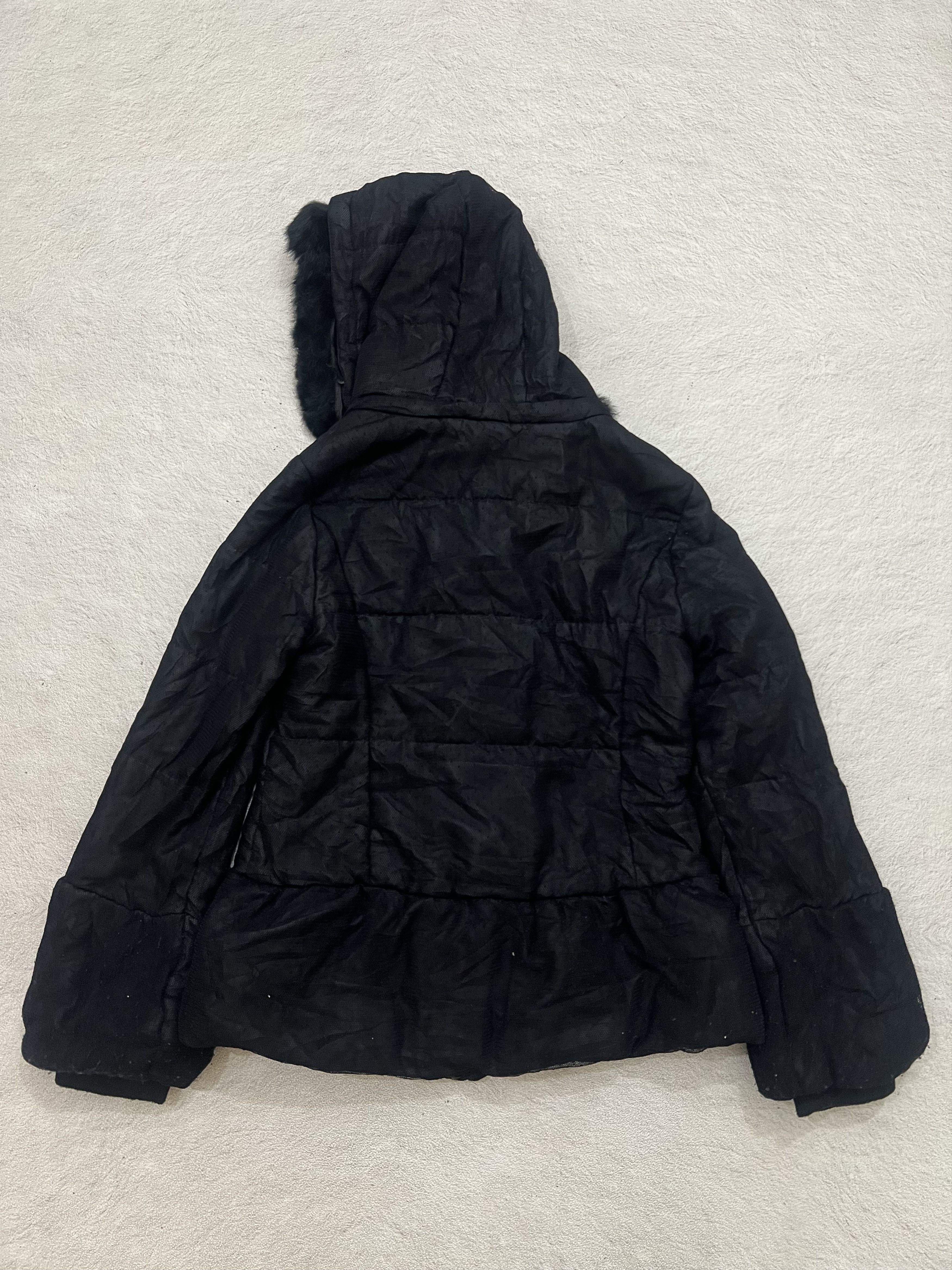 Japanese Brand 2000s Vkei Y's Fur Hodded Mesh Hybrid y2k Lgb Ifsixwasnine Size US XS / EU 42 / 0 - 8 Thumbnail
