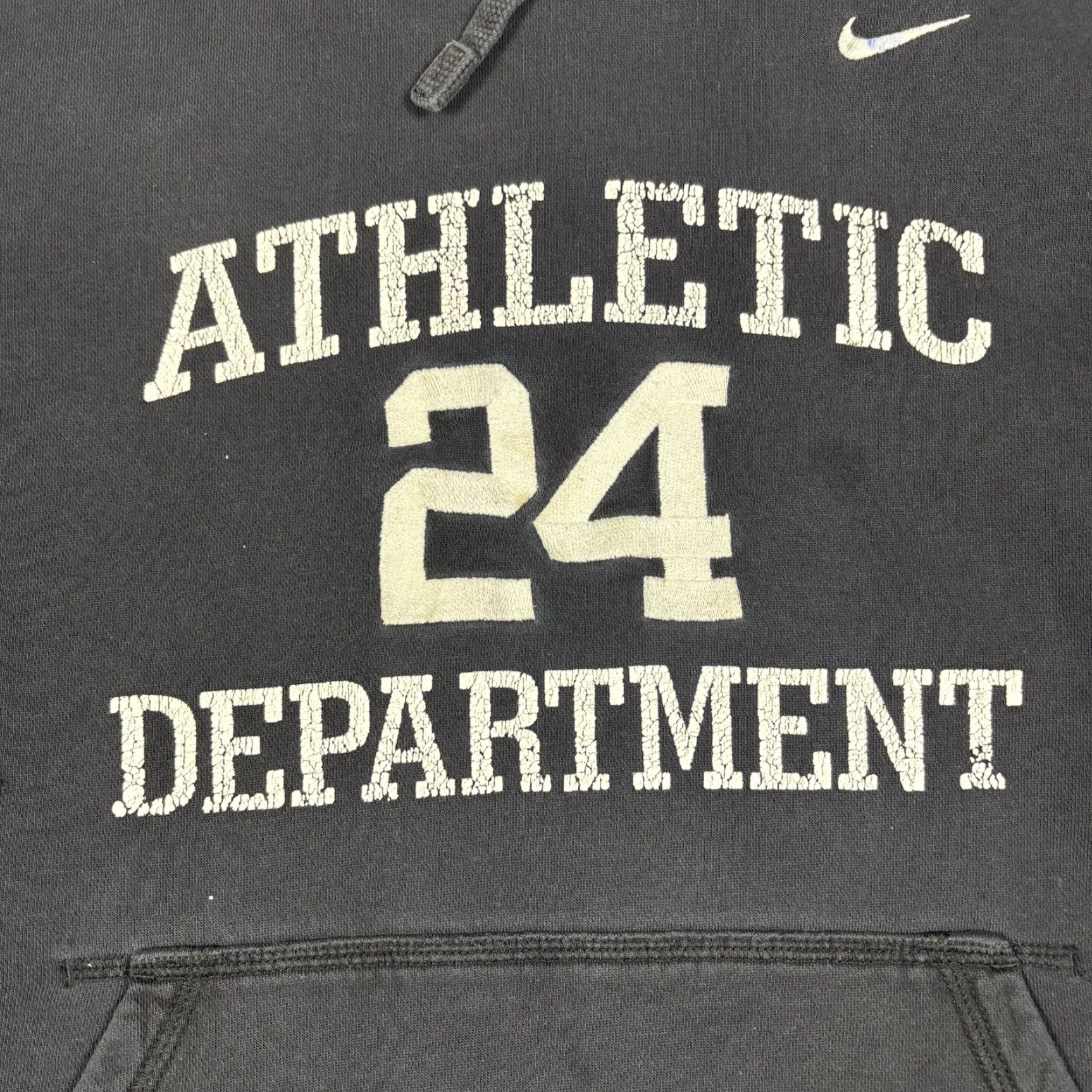 Nike VINTAGE Nike Athletic Department Black Hoodie Mens XL Distressed Size US XL / EU 56 / 4 - 3 Thumbnail
