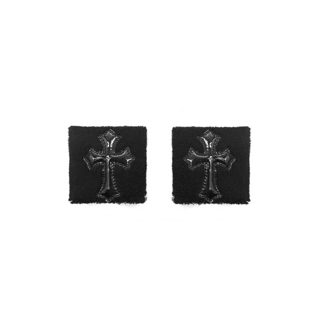 Chrome Hearts Chrome Hearts Black Patent Leather Cross Patch Sweatbands Size ONE SIZE - 1 Thumbnail