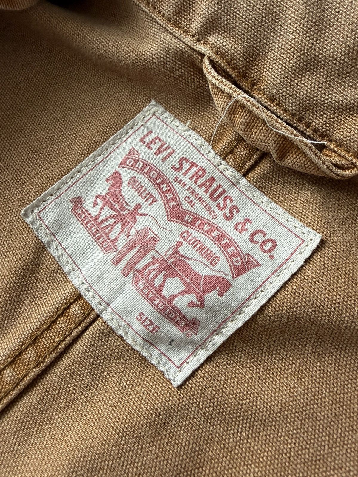 Levi's Levi's Engineers Chore Work Distressed Feded Canvas Jacket Size US L / EU 52-54 / 3 - 20 Thumbnail