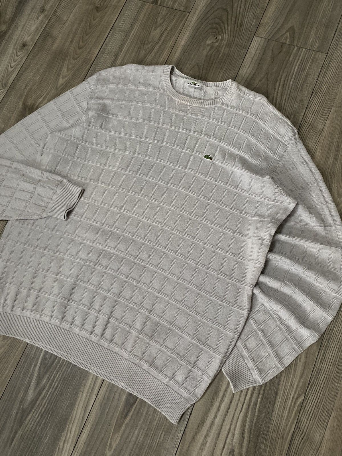 Lacoste Vintage Lacoste Grey Crew Neck Knit Sweater Mens Size 7 Size US XXL / EU 58 / 5 - 3 Thumbnail