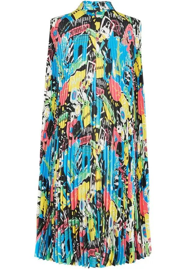 Balenciaga o1y0625 Midi Dress in Multicolor Size S / US 4 / IT 40 - 2 Thumbnail