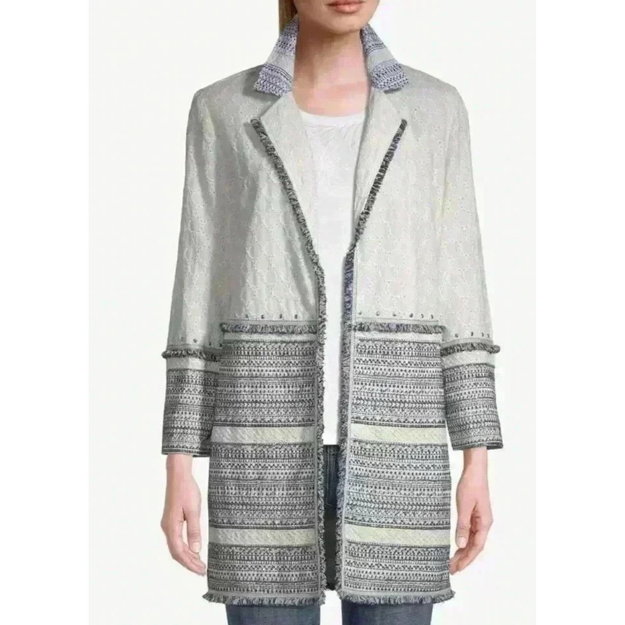 Chicos Chico's NWT Embellished Cotton Eyelet Jacket size XL (3) Size XL / US 12-14 / IT 48-50 - 1 Thumbnail
