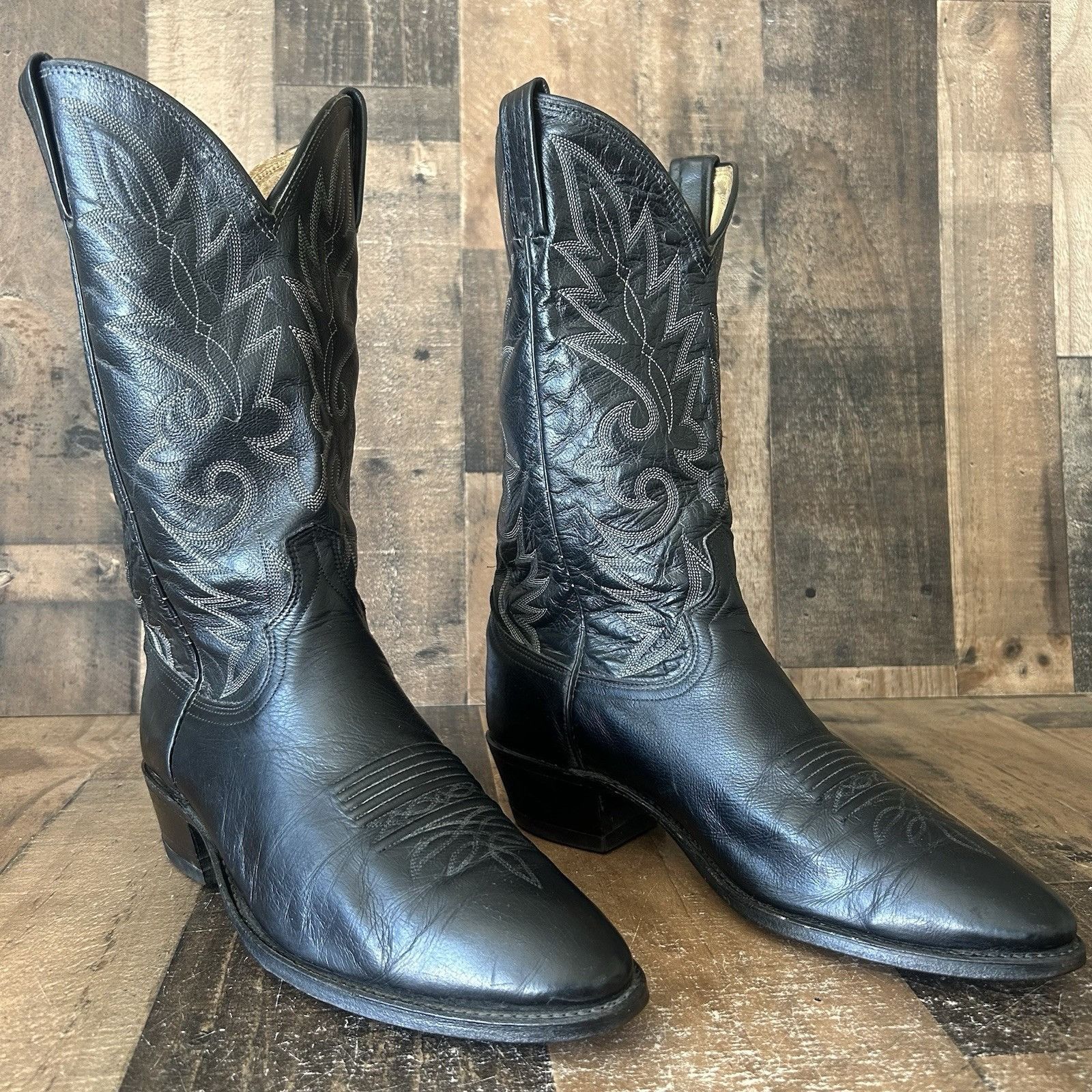 Dan Post Dan Post 110 R Classic Black Western Cowboy Boots Mens 10 D Size US 10 / EU 43 - 3 Thumbnail