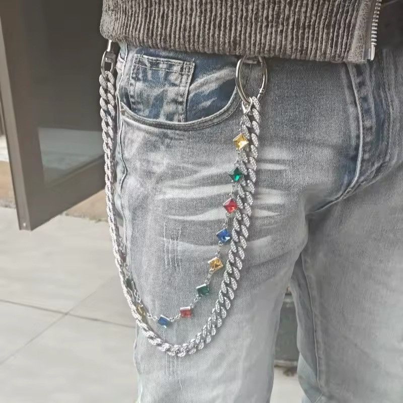 Jewelry Cuban Crystal Pant Waist Chain Size ONE SIZE - 5 Thumbnail