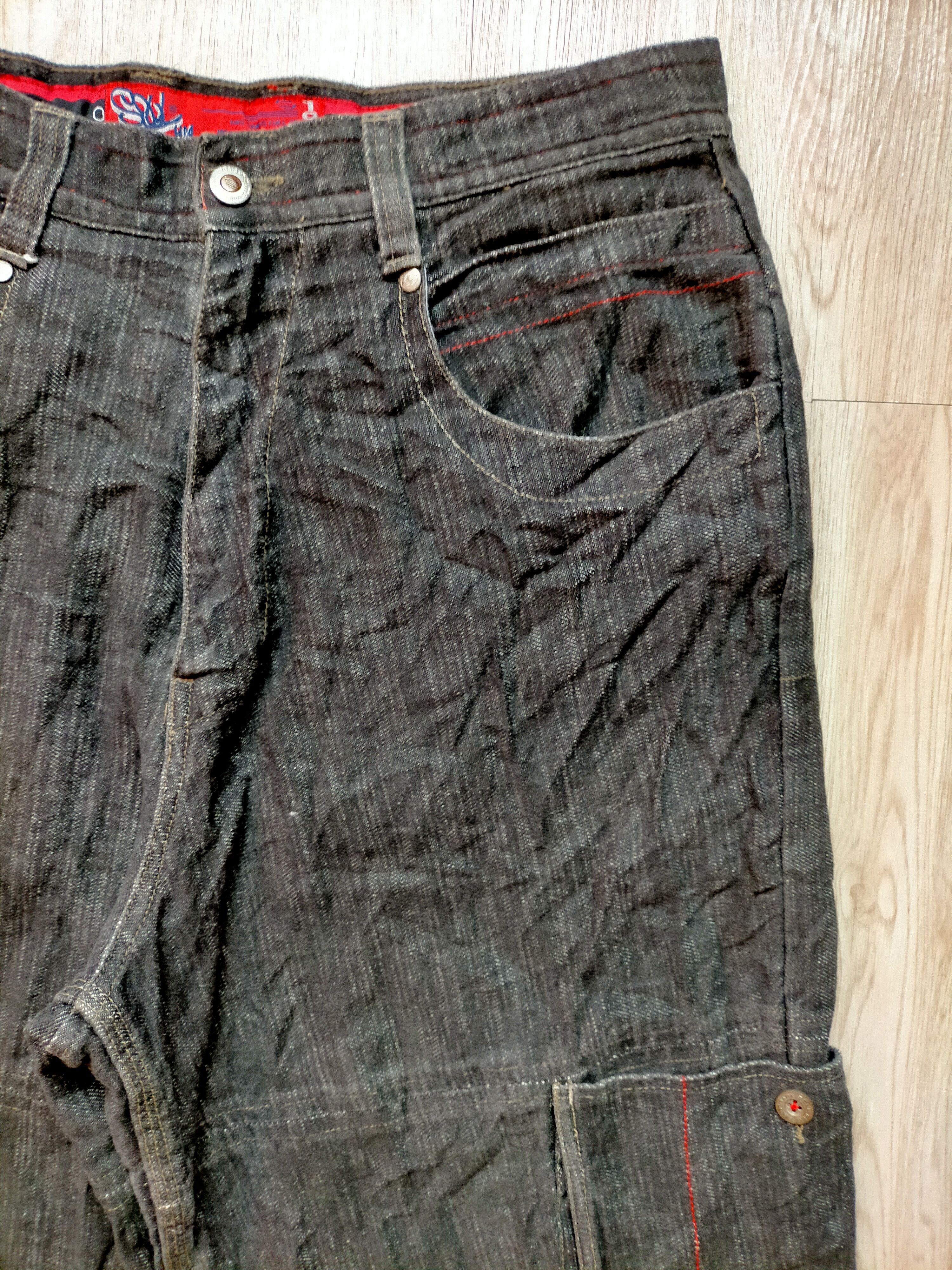 Vintage 1989 Baggy Soul Usa Embroidered Cargo Black Jeans