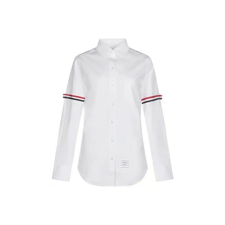 Thom Browne Thom Browne Classic White Long Sleeve Shirt -2507 Size M / US 6-8 / IT 42-44 - 1 Thumbnail